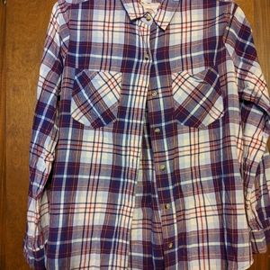 Plaid button down shirt